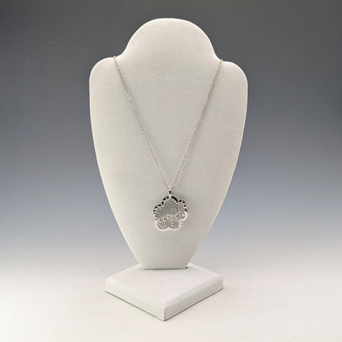 Vintage Sterling Silver Pendant with Rain and Cloud Design 13.5g with Necklace